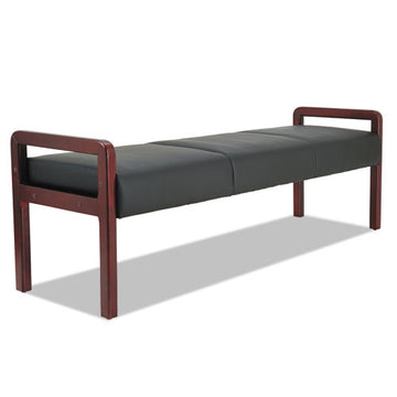 Alera® Alera Reception Lounge Wl Series Bench, 65.75 X 22.25 X 22.88, Black-mahogany freeshipping - TVN Wholesale